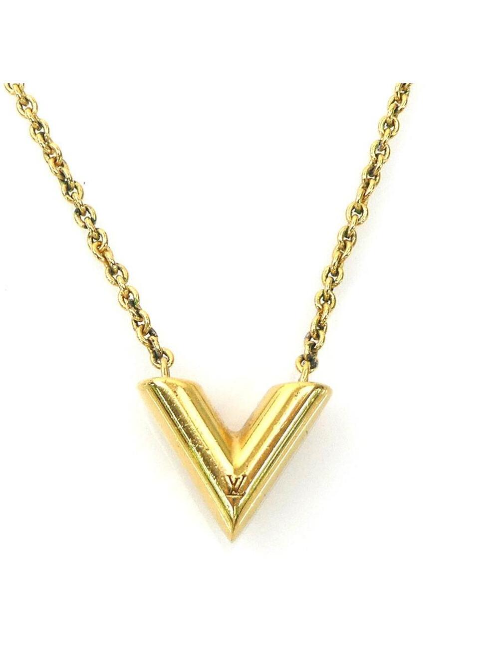 Auth Louis Vuitton Essential V Necklace #338016L28B